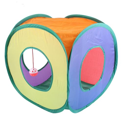 Poupangke Katzenspielzeug Katzentunnel Quadrat, Faltbarer Regenbogen Tunnel für Indoor Katzen, Ndoor Cat House Hideaway Höhle, Katzentunnel Dot Zelt, Indoor Outdoor Interaktives Spielzeug für Katzen Poupangke Katzenspielzeug Katzentunnel Quadrat, Faltbarer Regenbogen Tunnel für Indoor Katzen, Ndoor Cat House Hideaway Höhle, Katzentunnel Dot Zelt, Indoor Outdoor Interaktives Spielzeug für Katzen von Poupangke