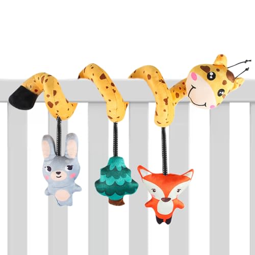 Poupangke Autositz Spielzeug | Hoher Kontrast Weiches Babybett Mobile Spielzeug Mit Rassel,Sinnesanregendes Lernspielzeug Babyzubehör Für Mädchen Poupangke Autositz Spielzeug | Hoher Kontrast Weiches Babybett Mobile Spielzeug Mit Rassel,Sinnesanregendes Lernspielzeug Babyzubehör Für Mädchen von Poupangke