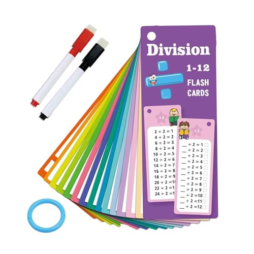 Poupangke Division Flash Cards, 15X Multi Math Flash Cards for Learning, Multiplication Division Flash Cards, Interactive Math Practice Tool for Kids Boys and Girls Poupangke Division Flash Cards, 15X Multi Math Flash Cards for Learning, Multiplication Division Flash Cards, Interactive Math Practice Tool for Kids Boys and Girls von Poupangke