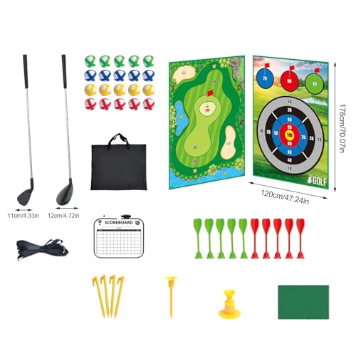 Poupangke Golf-Set-Spiel,Golf-Set für Kinder - Golf-Putting-Spiel | Indoor-Outdoor-Sportspielzeug, Golfball-Spielset, Golf-Putting-Spiel, Sport-Golfspielzeug für Kinder im Alter von 3–8 Jahren von Poupangke