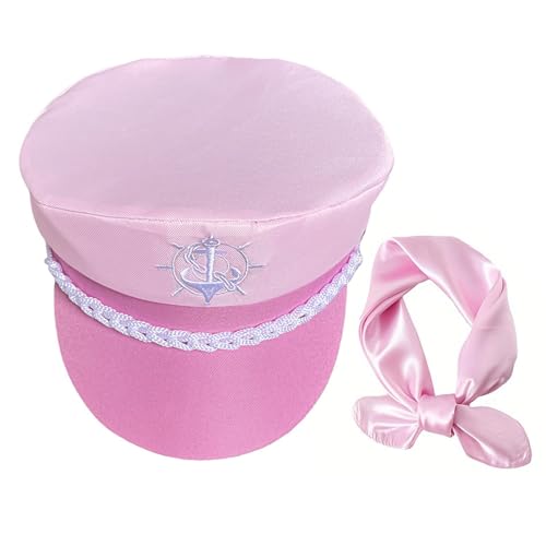Poupangke Kapitänsmütze für Damen, Schiffskapitänsmütze,Rosa Matrosenmütze für Mädchen - Matrosen-Kapitän-Hut für Halloween-Kostüm, Matrosen-Kapitän- -Kostüm Poupangke Kapitänsmütze für Damen, Schiffskapitänsmütze,Rosa Matrosenmütze für Mädchen - Matrosen-Kapitän-Hut für Halloween-Kostüm, Matrosen-Kapitän- -Kostüm von Poupangke