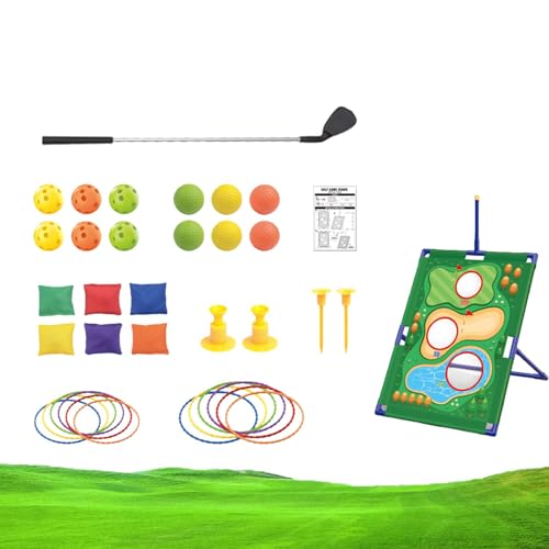 Poupangke Kinder-Golf-Set, Golf-Spielzeug-Set,Golf-Übungsset - Sportliches Outdoor-Spielzeug, Sport-Golfspielzeug für Jungen und Mädchen, fördert die körperliche und geistige Entwicklung von Poupangke