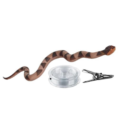 Poupangke Schlangenstreiche für Erwachsene, Schlangenstreichspielzeug | Simulationsschlangen-Requisiten - Simulation Schlangen-Streich-Requisiten mit Schnur und Clip, lebendige Bewegung, von Poupangke