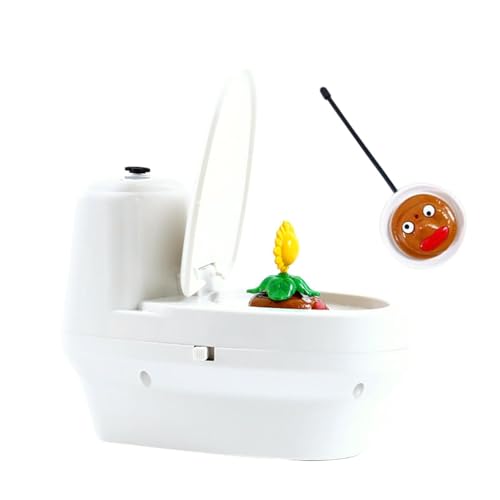 Poupangke Toilettenstreichspielzeug, Toilettenwassersprühspielzeug - Wasserspritzendes Streichspielzeug - Toilettenspielzeug mit Fernbedienung, wiederaufladbarer Streich-Squirt-Schließhocker, von Poupangke