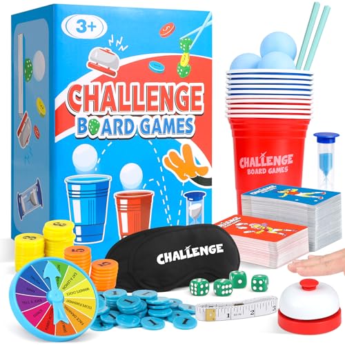 Pourbibi Brettspiele - Gesellschaftsspiele für Erwachsene, Das Verrückte Herausforderungen Spiel, Partyspiele, Familienspiele, Kartenspiele -Ostergeschenke 10 Jahre Kinder Spiel des Jahres von Pourbibi