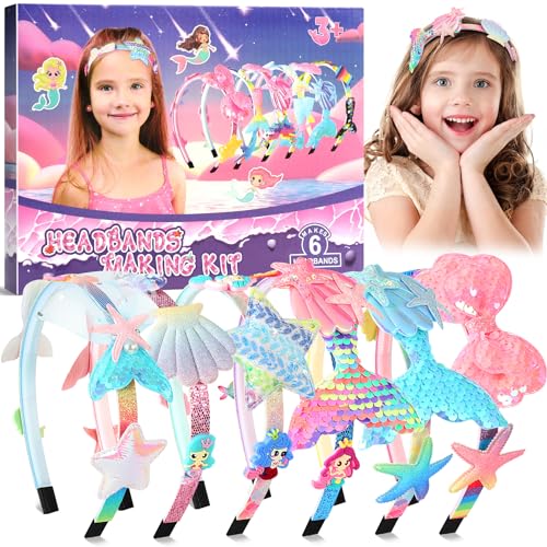 Pourbibi Haarreifen Mädchen, Meerjungfrau Geschenk mädchen 5 Jahre, Haarreifen Selber Machen Basteln Mädchen, Geburtstagsgeschenk, Haarschmuck bastelset mädchen Kinder ab 5 6 7 8 9 10 11 12 Jahre Pourbibi Haarreifen Mädchen, Meerjungfrau Geschenk mädchen 5 Jahre, Haarreifen Selber Machen Basteln Mädchen, Geburtstagsgeschenk, Haarschmuck bastelset mädchen Kinder ab 5 6 7 8 9 10 11 12 Jahre von Pourbibi
