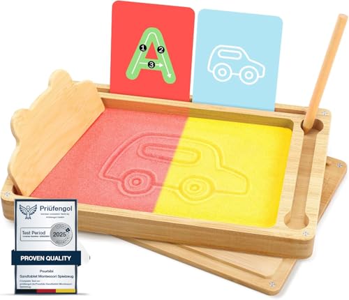 Pourbibi Sandtablet Montessori Spielzeug ab 3 4 Jahre Junge Mädchen, Buchstaben Lernen und Zeichen Spielzeug, Holzspielzeug Ostergeschenke Geschenke für Kinder ab 3 4 5 Jahre Geburtstagsgeschenk Pourbibi Sandtablet Montessori Spielzeug ab 3 4 Jahre Junge Mädchen, Buchstaben Lernen und Zeichen Spielzeug, Holzspielzeug Ostergeschenke Geschenke für Kinder ab 3 4 5 Jahre Geburtstagsgeschenk von Pourbibi