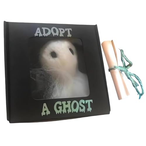 Adopt A Ghost, Gothic Gifts, Weird Gifts, 2024 Unique Super Cute Little Pocket Hug Ghost With A Tiny Scroll, Plush Stuffed Ghost Doll, Creative Gift For Ghost Stories, Spooky Movies, Halloween von Povanjer