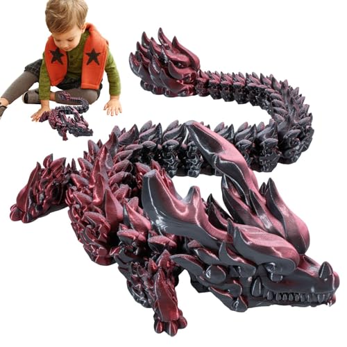 Drache mit Gelenken, bedruckt, Drache, vollständig beweglich, Spielzeug, Fidget, flexibel, flexible Gelenke, Dekoration des Hauses, von Povanjer