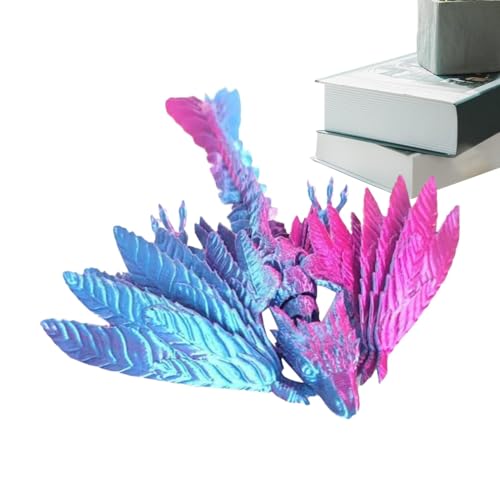 Drachen-Spielzeug, bedruckt, Drache, realistisches Fidget Spielzeug, Schreibtischdekoration, Gelenkdrachenspielzeug, Drachenspielzeug mit Federn Drachen-Spielzeug, bedruckt, Drache, realistisches Fidget Spielzeug, Schreibtischdekoration, Gelenkdrachenspielzeug, Drachenspielzeug mit Federn von Povanjer