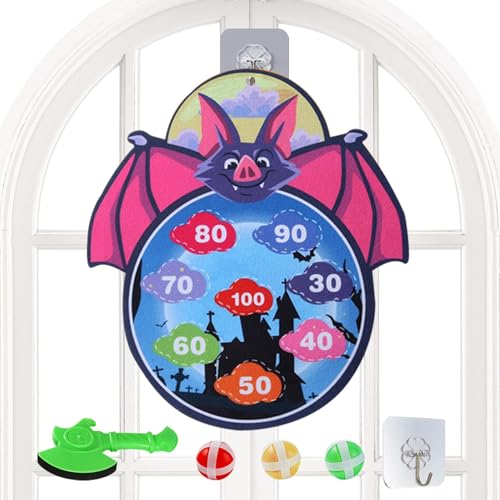 Gesellschaftsspiel mit selbstklebender Ballziel, Klebeball-Zielplatte, selbstklebendes Ballspiel zum Werfen von Brettern für Halloween, genießen Sie ein lustiges Ballspielzeug und von Povanjer
