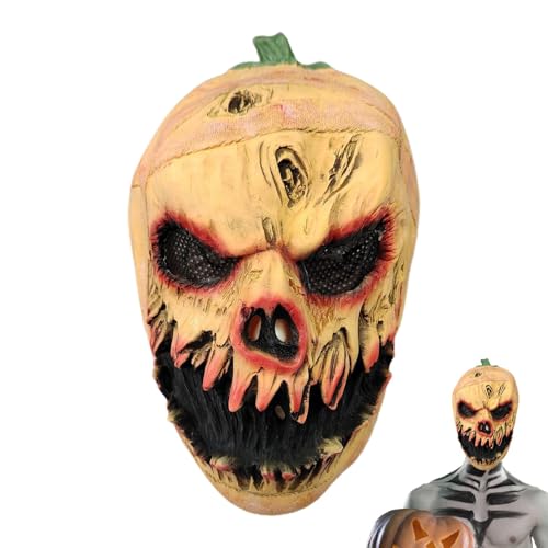 Gruseliges Halloween-Gesichtsschild, Halloween-Cosplay-Gesichtsabdeckung, Horror-Kürbis-Kopf-Zubehör, Gothic-elastische Gesichtsabdeckung, Cosplay-Kostüme Gruseliges Halloween-Gesichtsschild, Halloween-Cosplay-Gesichtsabdeckung, Horror-Kürbis-Kopf-Zubehör, Gothic-elastische Gesichtsabdeckung, Cosplay-Kostüme von Povanjer