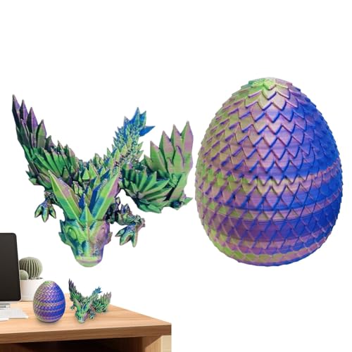 Kristalldrache mit Drachenei, Kristall-Drachen-Spielzeug, gedrucktes Geschenk, kreatives artikuliertes Fidget-Spielzeug, bewegliche Gelenke für Drachenliebhaber, Sammler Kristalldrache mit Drachenei, Kristall-Drachen-Spielzeug, gedrucktes Geschenk, kreatives artikuliertes Fidget-Spielzeug, bewegliche Gelenke für Drachenliebhaber, Sammler von Povanjer