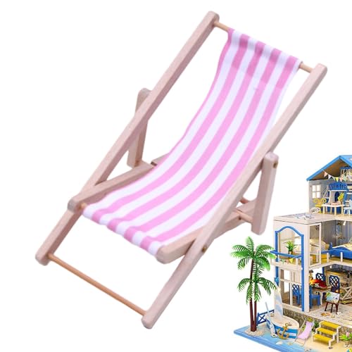Miniatur-Liegestuhl, Strandstuhl | Faltbarer Liegestuhl für die Dekoration | Liegestuhl-Modell, Bürodekoration, Stuhlspielzeug für den Innen- und Außenbereich Miniatur-Liegestuhl, Strandstuhl | Faltbarer Liegestuhl für die Dekoration | Liegestuhl-Modell, Bürodekoration, Stuhlspielzeug für den Innen- und Außenbereich von Povanjer