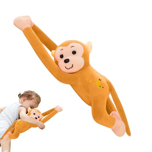 Plüsch-Affe mit langem Arm, Affenspielzeug mit langem Arm | Fensteraffen-Anhänger, 43,8 cm (17,72 Zoll) – niedlicher Affe mit langen Armen, Hänge-Ornament für Erwachsene von Povanjer