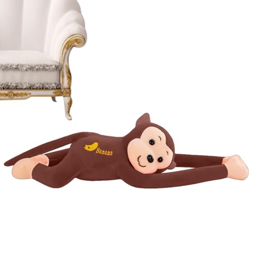 Plüschtier Affe mit langem Arm, Affe aus Plüsch mit langem Arm | Anhänger Fensteraffe 17,72 Zoll, niedlicher Affe mit langen Armen, Hänge-Ornament von Affe für und von Povanjer