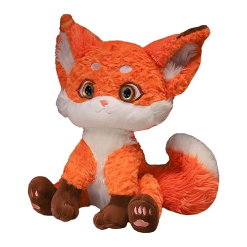 Plüschtier Fuchs, Plüschspielzeug Schneefuchs | Weiches Winterschneefuchsspielzeug, weiches und niedliches Plüsch, Spielzeug in Form eines Fuchses, Sofakissen, Dekoration von Povanjer