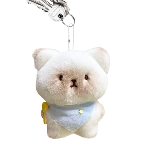 Plüschtier für kleine Katzen, Plüsch, Anhänger aus Plüsch, kleine Katze aus Plüsch, Cartoon, Ornamente, Anhänger, weich, tragbar, kreativ von Povanjer