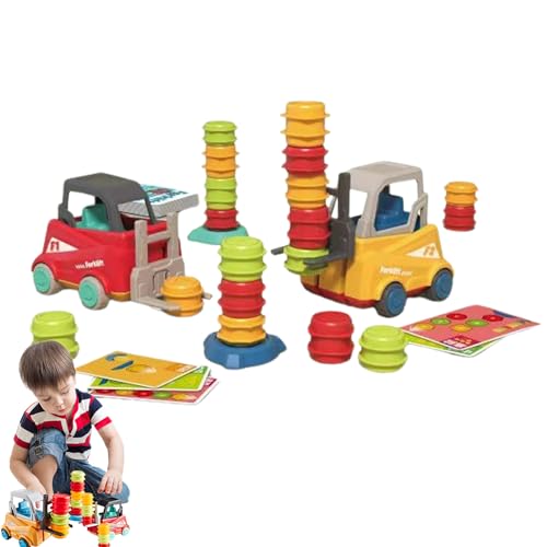 Povanjer Gabelhebe-Spielzeug, Gabelstapler-Spielzeug – Transportstapelspiel für Gabelstapler | Lernspielzeug für die Aktivitäten der Kleinen, Lernspielzeug für von Povanjer