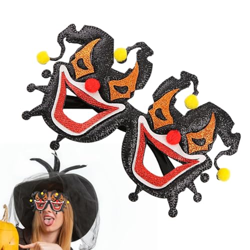 Povanjer Halloween Kostüm Brille, Cosplay Brille für Frauen, Halloween Party Stimmungsbrille Erwachsene Brille Kreatives Kostüm für Frauen, Halloween Zubehör von Povanjer