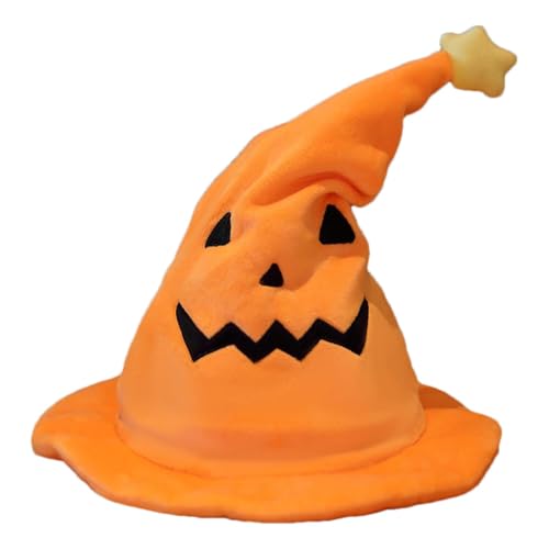 Povanjer Halloween-Kürbishut, Hexenhut, Geist, Halloween-Dekoration, Hexenkostümhut mit Kürbis, Dekoration für Geisterkostüme, Hut Povanjer Halloween-Kürbishut, Hexenhut, Geist, Halloween-Dekoration, Hexenkostümhut mit Kürbis, Dekoration für Geisterkostüme, Hut von Povanjer