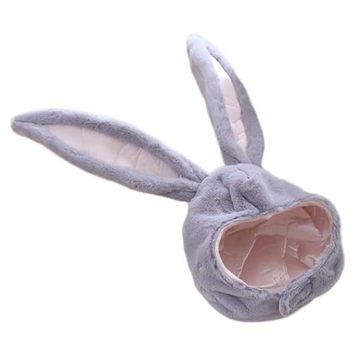 Povanjer Lustige Plüsch-Kapuze mit Hasenohren, lustiger Hasenhut mit Hasenohren | Ostern Frauen Cosplay Kostüm Hüte warm weich und bequem von Povanjer