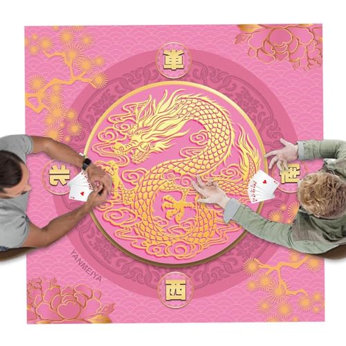 Povanjer Mahjong-Tischmatte, Mahjong-Matte für Tisch, rutschfeste Kartenspielmatte, 68 x 60 cm, für Mahjong – Tischmatte, Brettspielmatte, Würfelspieldecke, Zubehör Povanjer Mahjong-Tischmatte, Mahjong-Matte für Tisch, rutschfeste Kartenspielmatte, 68 x 60 cm, für Mahjong – Tischmatte, Brettspielmatte, Würfelspieldecke, Zubehör von Povanjer
