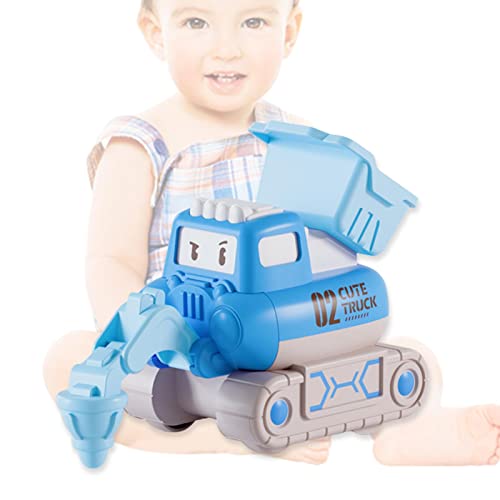 Povanjer Minibagger - Lustige Push-and-Go-Autos | Kreatives Baggerspielzeug, kleine Baumaschinenspielzeuge für Jungen, Mädchen, Kinder ab 3 Jahren von Povanjer