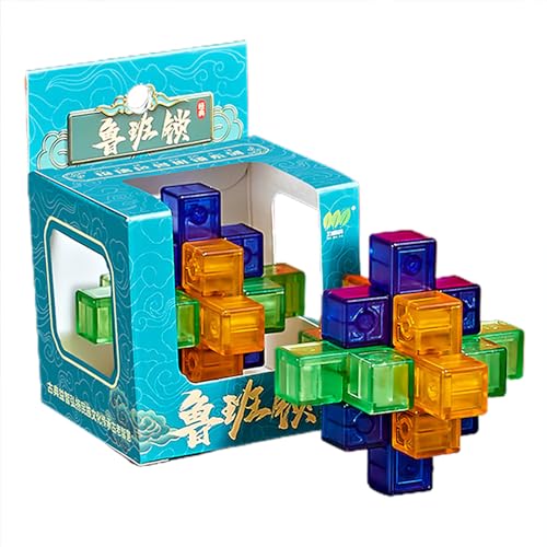 Povanjer Puzzle für Erwachsene | Entsperren Sie das Luban Kongming Lock Puzzle | Luban Lock, tragbares Logikpuzzle und IQ-Testspielzeug für Jugendliche und Erwachsene von Povanjer