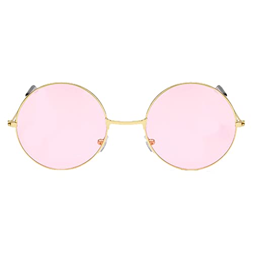 Povanjer Runde Sonnenbrille, Mode Retro Hippie Brille im 60er Style, Runde Sonnenbrille für Herren, Hippie-Brille für Damen, tolle Partygeschenke von Povanjer