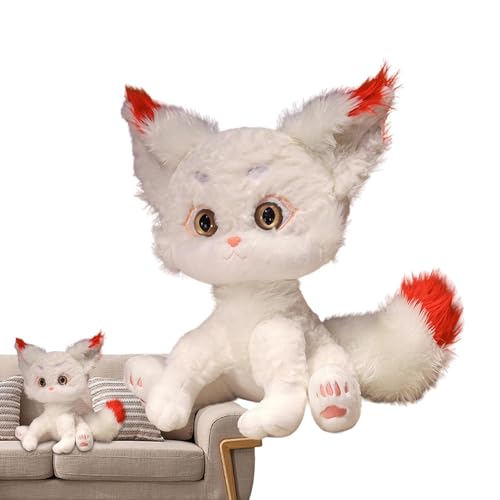 Povanjer Schneefuchs aus Plüsch, Schneefuchs, Winterschneefuchs, weiches und niedliches Plüschtier, Fuchs, Kissen für Sofa, Schlafzimmerdekoration Povanjer Schneefuchs aus Plüsch, Schneefuchs, Winterschneefuchs, weiches und niedliches Plüschtier, Fuchs, Kissen für Sofa, Schlafzimmerdekoration von Povanjer