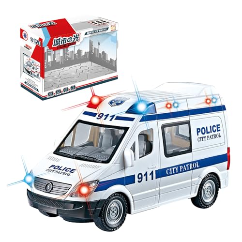 Povanjer Spielzeug für Rettungsfahrzeuge,Rettungsfahrzeuge,Feuerwehrauto, Rettungswagen mit Licht und Ton - Lernspielzeug für Kleinkinder im Alter von 3–8 Jahren, Geburtstagsgeschenke für Jungen und von Povanjer