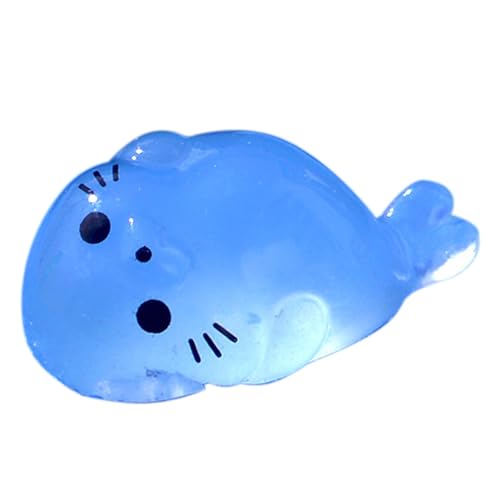 Povanjer Tierfiguren, die im Dunkeln leuchten, kleine Tiere aus Kunstharz, die im Dunkeln leuchten | Spielzeug zum Verstecken – Miniatur-Aquarium-Ornament aus Kunstharz für die von Povanjer