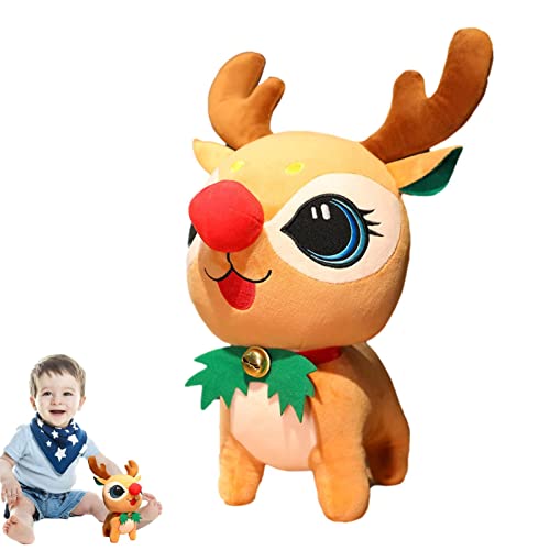 Povanjer Weihnachts-Plüschspielzeug für | Niedliches Plüschtier für Weihnachtsmann und Schneemann – Liebhaber von Rentieren und Weihnachtsmann, perfektes Weihnachtsfeierzubehör und von Povanjer