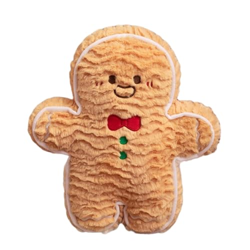 Povanjer Weihnachtskissen, Gewürz-Mann, Plüsch, Gewürz-Mann, Weihnachtsdekoration, Plüsch, 30 cm, für Sofa, Bett, Sofa, Kissen von Povanjer