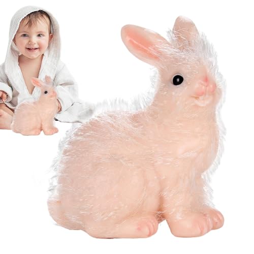 Reborn Tier, realistisches Tier, Anti-Stress-Spielzeug, Hase, realistisch, aus Silikon, Tier, für dekorative Accessoires, Partydekorationen von Povanjer