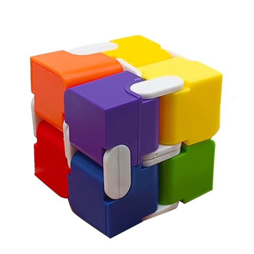 Regenbogen-Würfel, bunt, gemischte Farben, Puzzlewürfel, Lernwürfel, Partygeschenke – tragbares Puzzle-Spielzeug für Erwachsene, für Würfelliebhaber und Familien von Povanjer