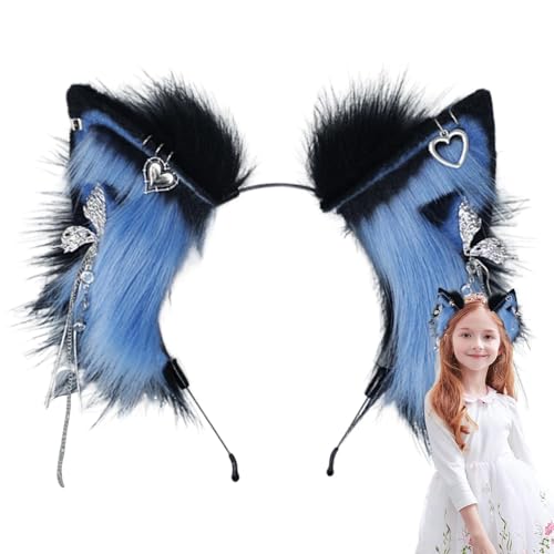 Tierohren Stirnband, Halloween Ohren Stirnband | Damen Plüsch Stirnband mit Tierohren für Halloween Halloween Cosplay Dekoration Tierohren Theater Tierohren Stirnband, Halloween Ohren Stirnband | Damen Plüsch Stirnband mit Tierohren für Halloween Halloween Cosplay Dekoration Tierohren Theater von Povanjer