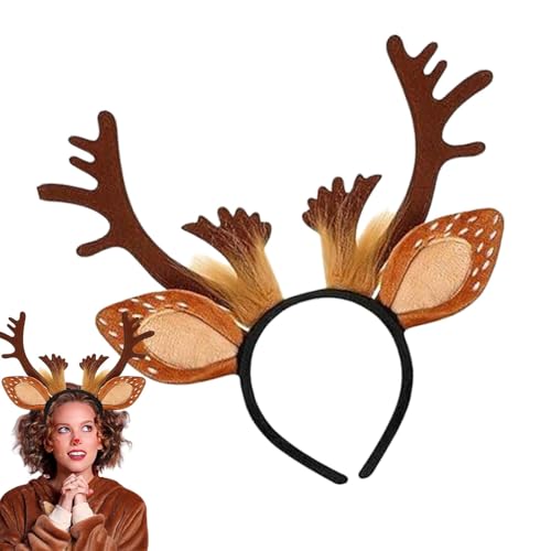 Weihnachten Rentier-Stirnband aus Holz | Niedliches realistisches Holz-Weihnachts-Stirnband | Tierohren-Stirnband für Hirschkostüm, Cosplay, Weihnachtszubehör, Bopperhüte Weihnachten Rentier-Stirnband aus Holz | Niedliches realistisches Holz-Weihnachts-Stirnband | Tierohren-Stirnband für Hirschkostüm, Cosplay, Weihnachtszubehör, Bopperhüte von Povanjer