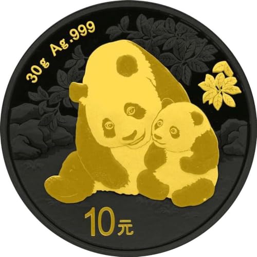 China Panda Gold Black Empire Silber Münze 10 Yuan China 2024 von Power Coin