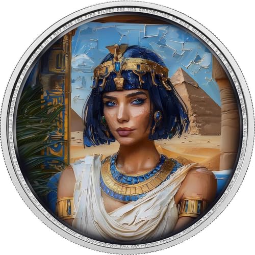 Cleopatra Elegance In Art 1 Oz Silber Münze 2£ Pound United Kingdom 2023 von Power Coin