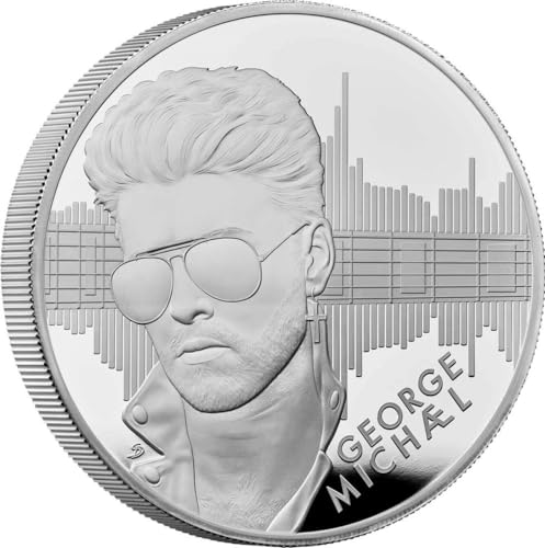 George Michael Music Legends 5 Oz Silber Münze 10 Pounds United Kingdom 2024 von Power Coin