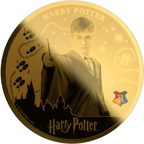 Harry Potter 1/200 Oz Gold Münze 25$ Tala Samoa 2024 von Power Coin