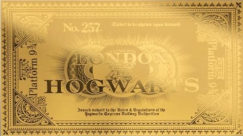 Hogwarts Express Ticket Harry Potter Brief Gold Banknote 50$ Tala Samoa 2024 von Power Coin