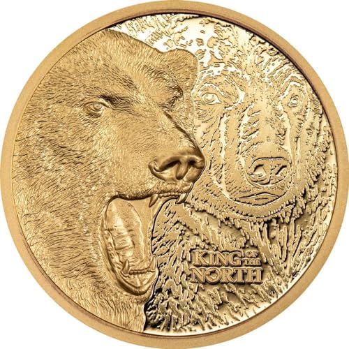 King of The North Polar Bear 1/4 Oz Gold Münze 25$ Cook Islands 2024 von Power Coin