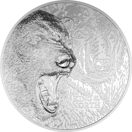 King of The North Polar Bear 1 Kg Kilo Silber Münze 100$ Cook Islands 2024 von Power Coin