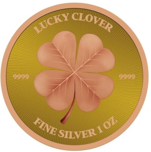 Lucky Clover Rose Gold Plating 1 Oz Silber Münze 2$ Niue 2023 von Power Coin