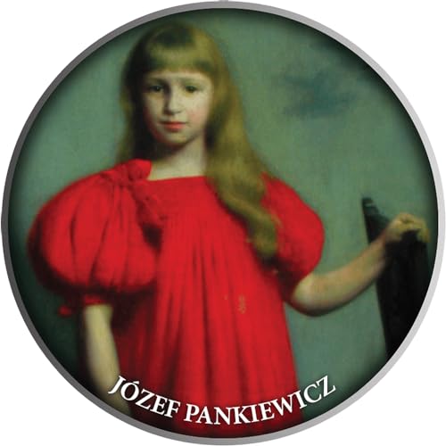 Portrait Girl In A Red Dress by Józef Pankiewicz Pride of Polish Painting Silber Münze 500 Franken Cameroon 2023 von Power Coin