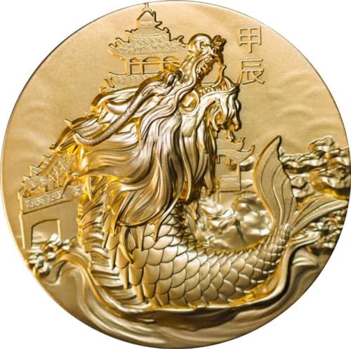 Power Coin Ao Dragon Gilded 5 Oz Silber Münze 12$ Niue 2024 von Power Coin