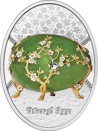 Power Coin Apple Blossom Egg Faberge Eggs Silber Münze 1$ Niue 2024 von Power Coin